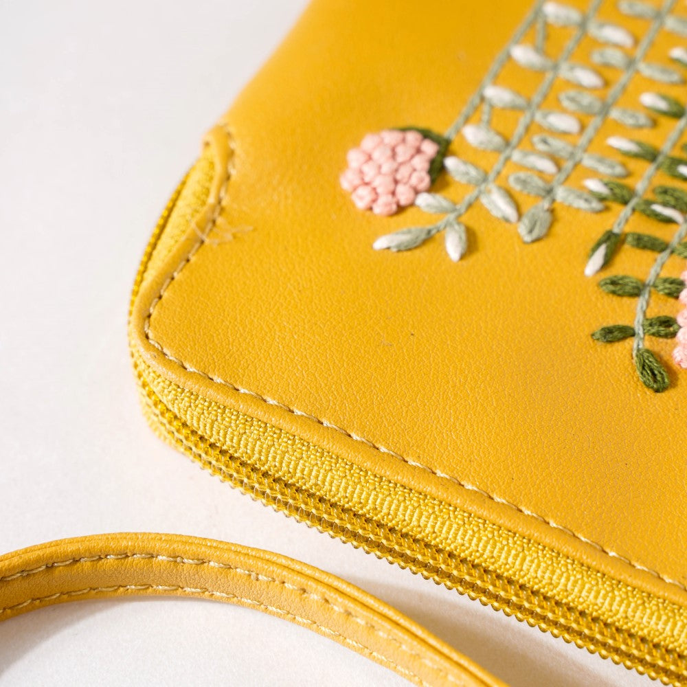 Fronds And Blooms Coin Pouch Yellow Nestasia