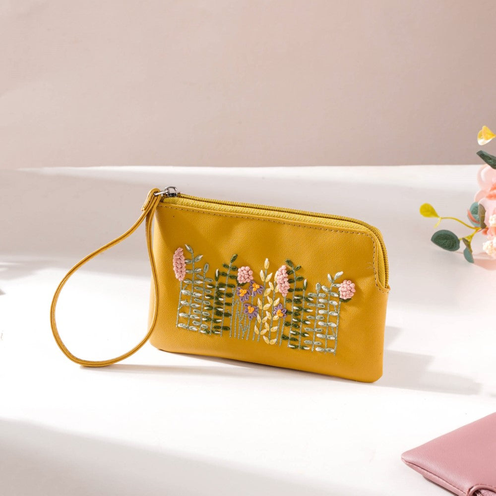 Fronds And Blooms Coin Pouch Yellow Nestasia