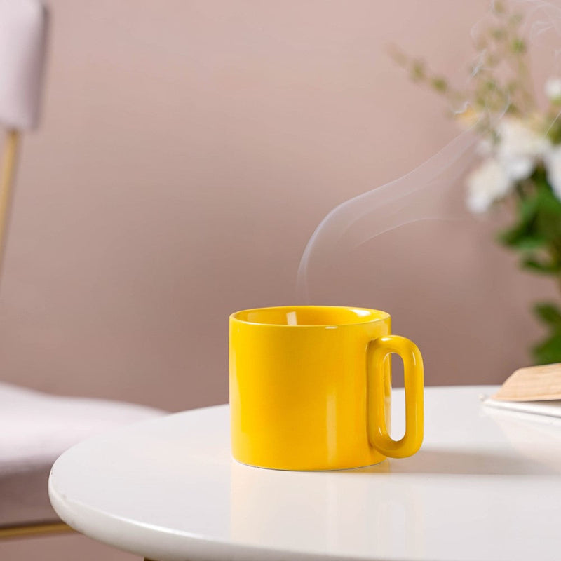 Ceramic Mug Yellow 220ml Nestasia