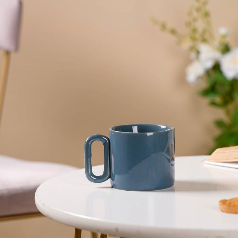Ceramic Mug Steel Blue 220ml Nestasia