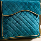 Laptop Bag Luxe Velvet Sleek Dark Green 14 x 10.5 Inch Nestasia