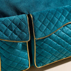 Laptop Bag Luxe Velvet Sleek Dark Green 14 x 10.5 Inch Nestasia