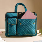 Laptop Bag Luxe Velvet Sleek Dark Green 14 x 10.5 Inch Nestasia