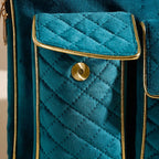 Laptop Bag Luxe Velvet Sleek Dark Green 14 x 10.5 Inch Nestasia