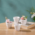 Modern Mini Pot For Decor White Set of 4 Nestasia