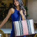 Eco Canvas Tote Bag Pink Large 17 X 12 Inch Nestasia