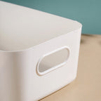 Essentials Storage Basket White Set Of 2 11 Inch Nestasia