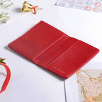 Snowman Embroidered Passport Cover Red Nestasia