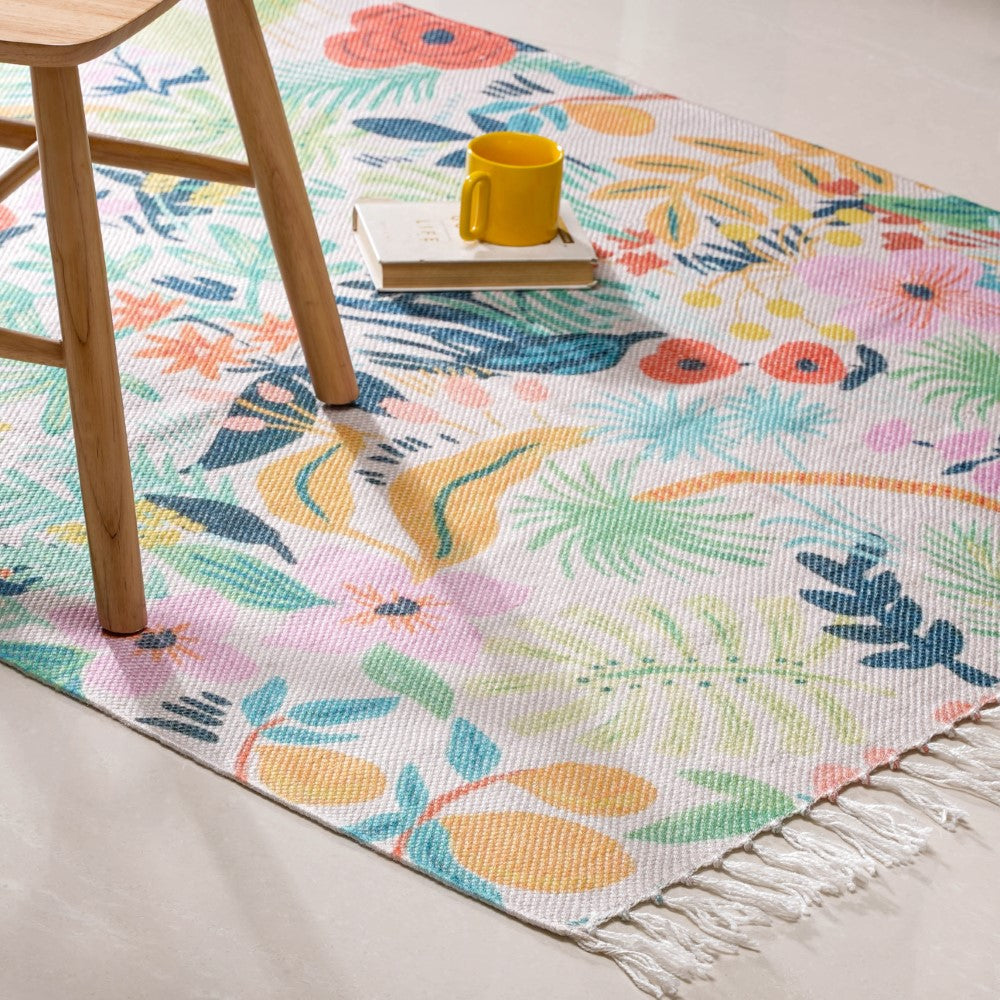 Floral Bliss Area Rug Carpet Nestasia