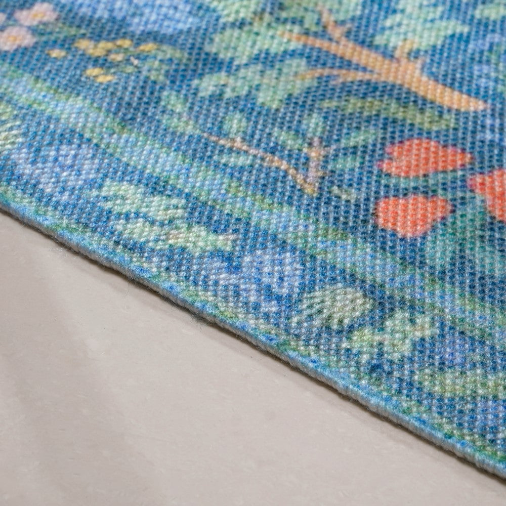 Tree Grove Floor Carpet Blue Nestasia