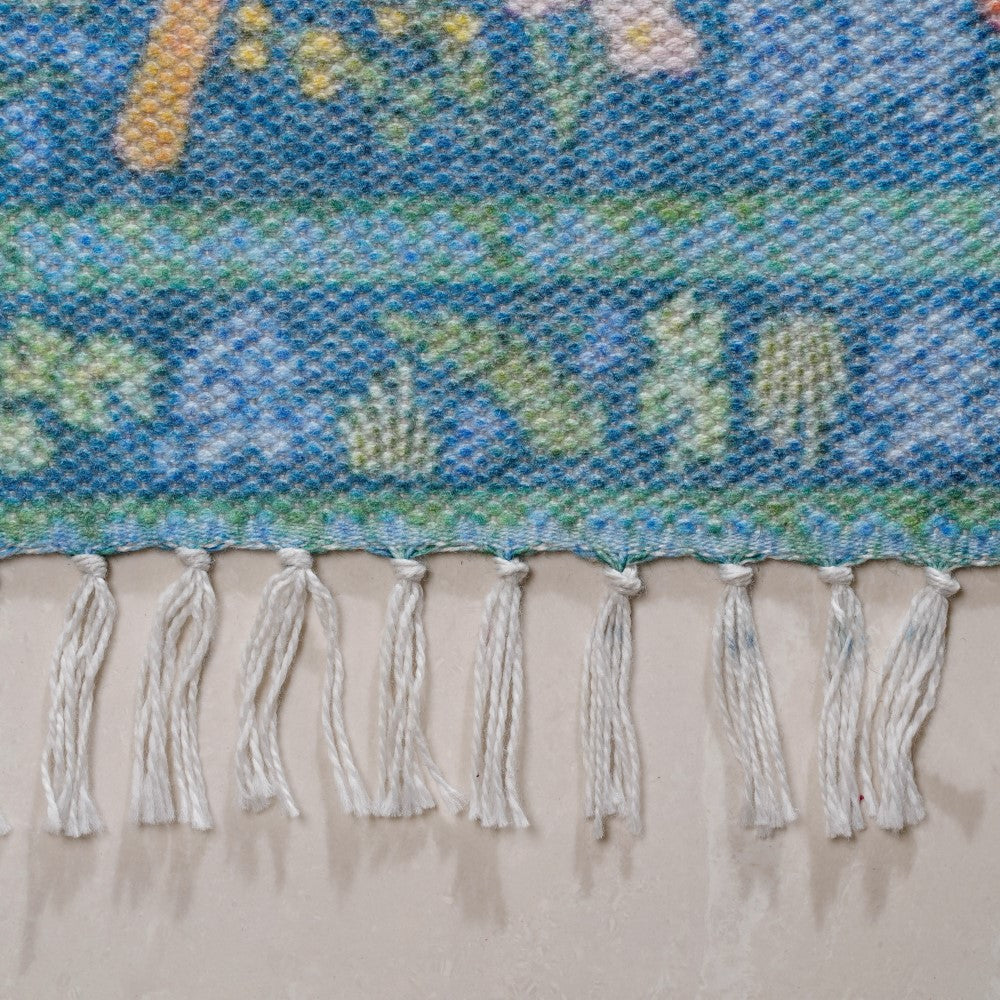 Tree Grove Floor Carpet Blue Nestasia