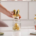 Glass Jar With Bunny Lid Nestasia