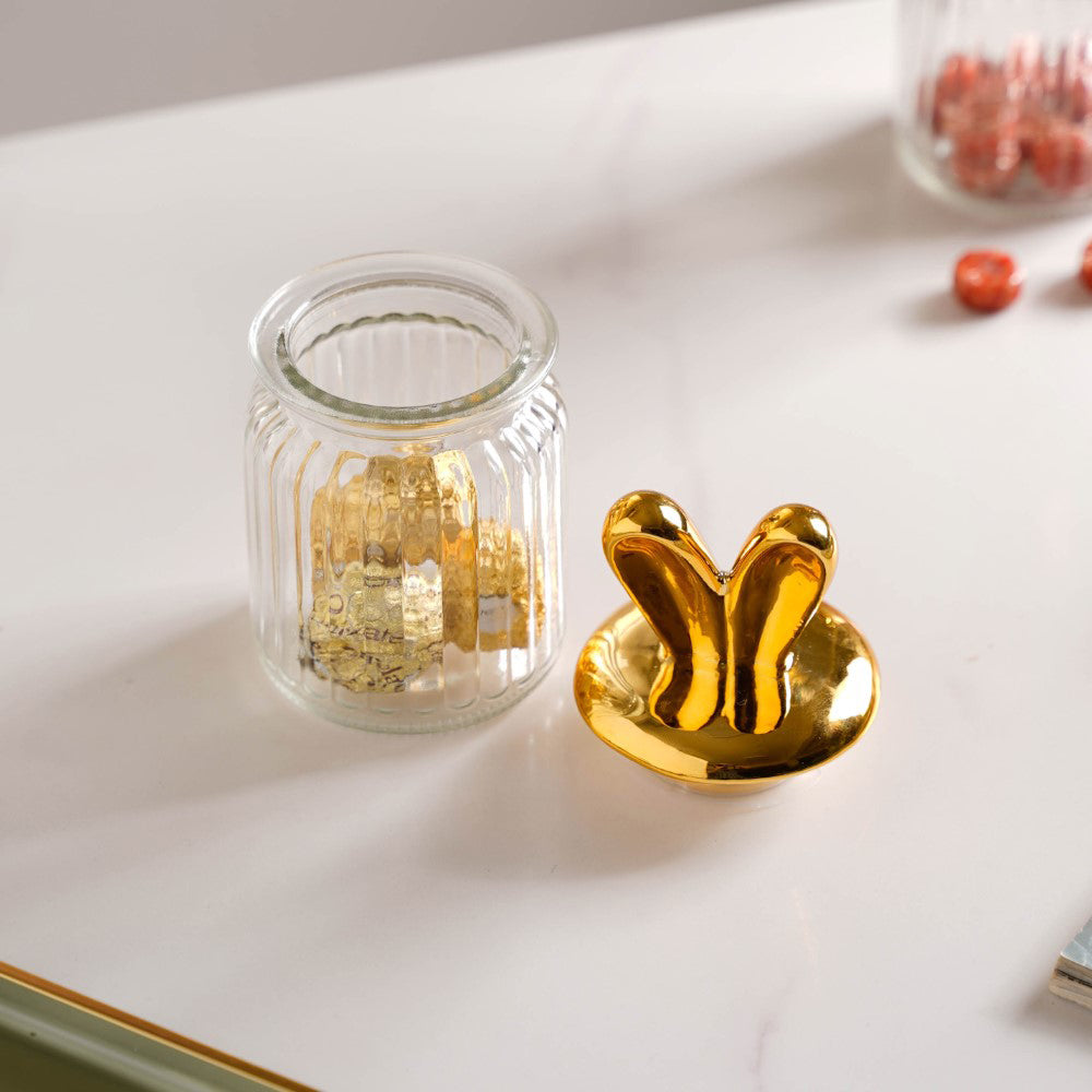 Glass Jar With Bunny Lid Nestasia