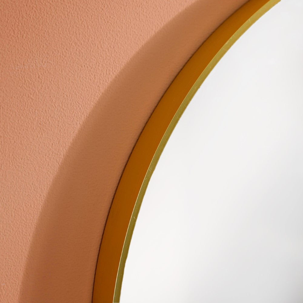 Living Room Oval Mirror Gold Large Nestasia