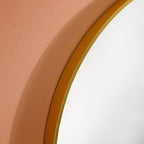 Living Room Oval Mirror Gold Large Nestasia