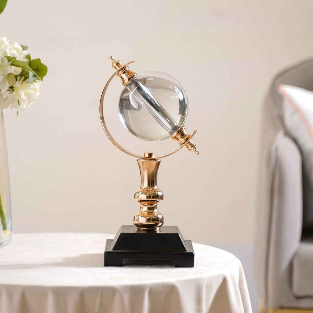 Luminous Crystal Ball Showpiece With Stand Nestasia