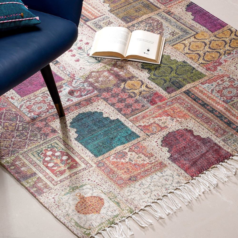Vintage Window Area Rug For Living Room Nestasia