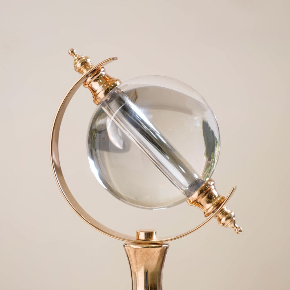Luminous Crystal Ball Showpiece With Stand Nestasia