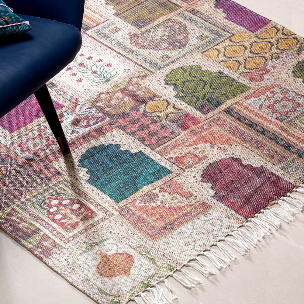 Vintage Window Area Rug For Living Room Nestasia