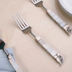 Leaf Design Mother Of Pearl Dinner Fork Set Of 4 Nestasia