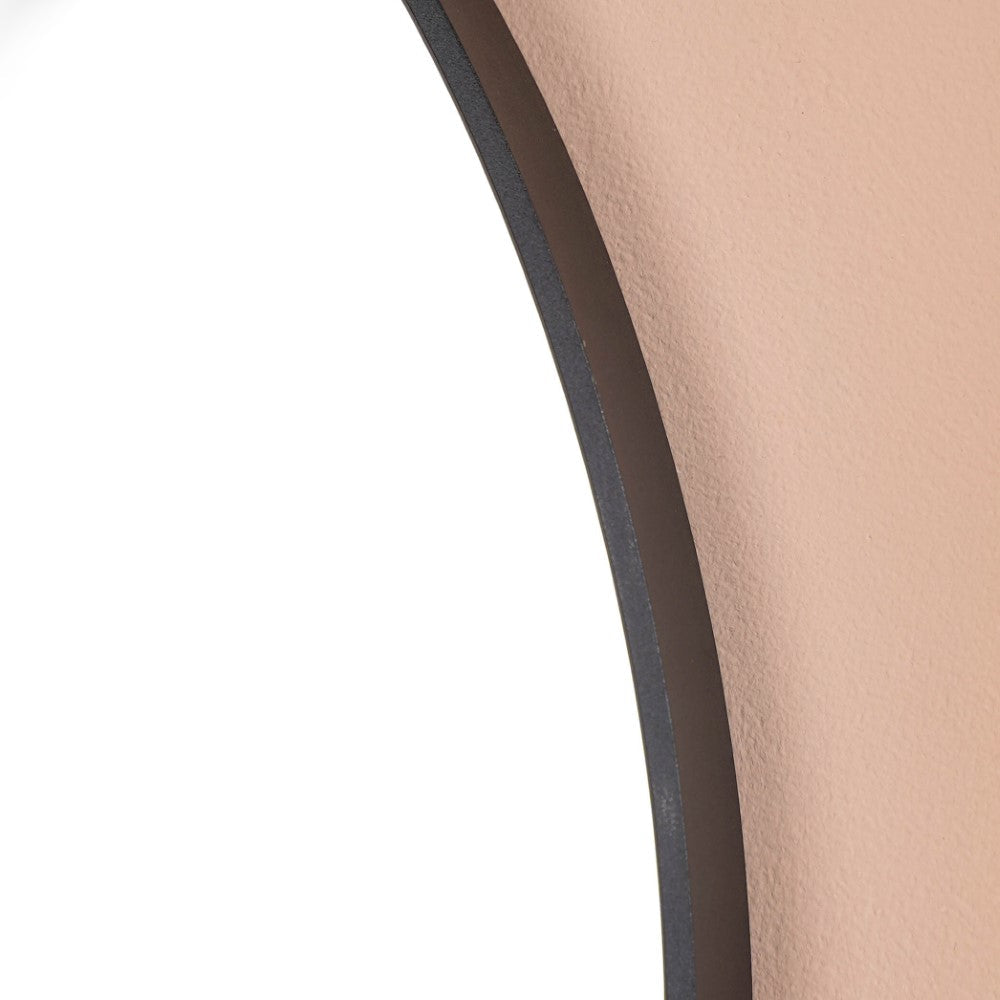 Wall Hanging Oval Mirror Black Large Nestasia