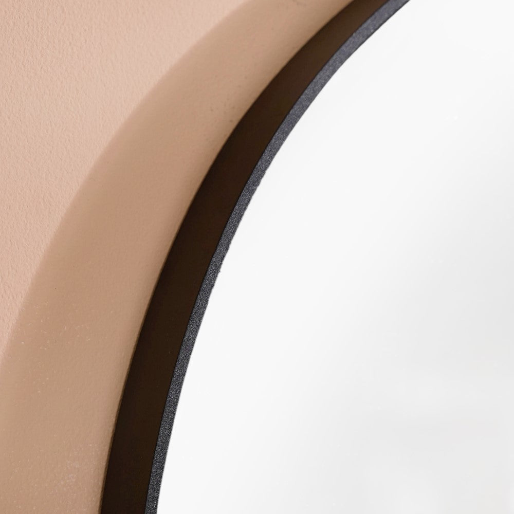 Wall Hanging Oval Mirror Black Large Nestasia