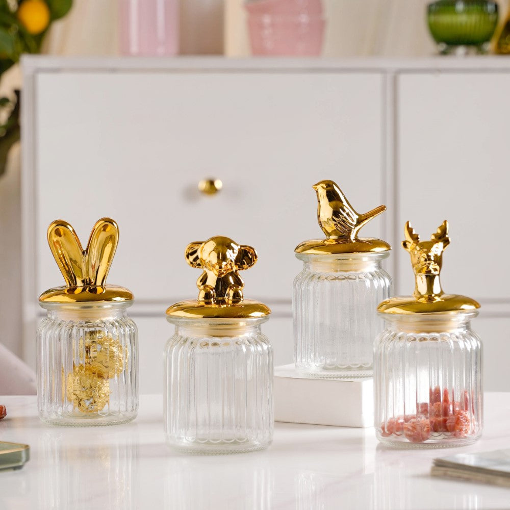 Glass Jar With Bunny Lid Nestasia