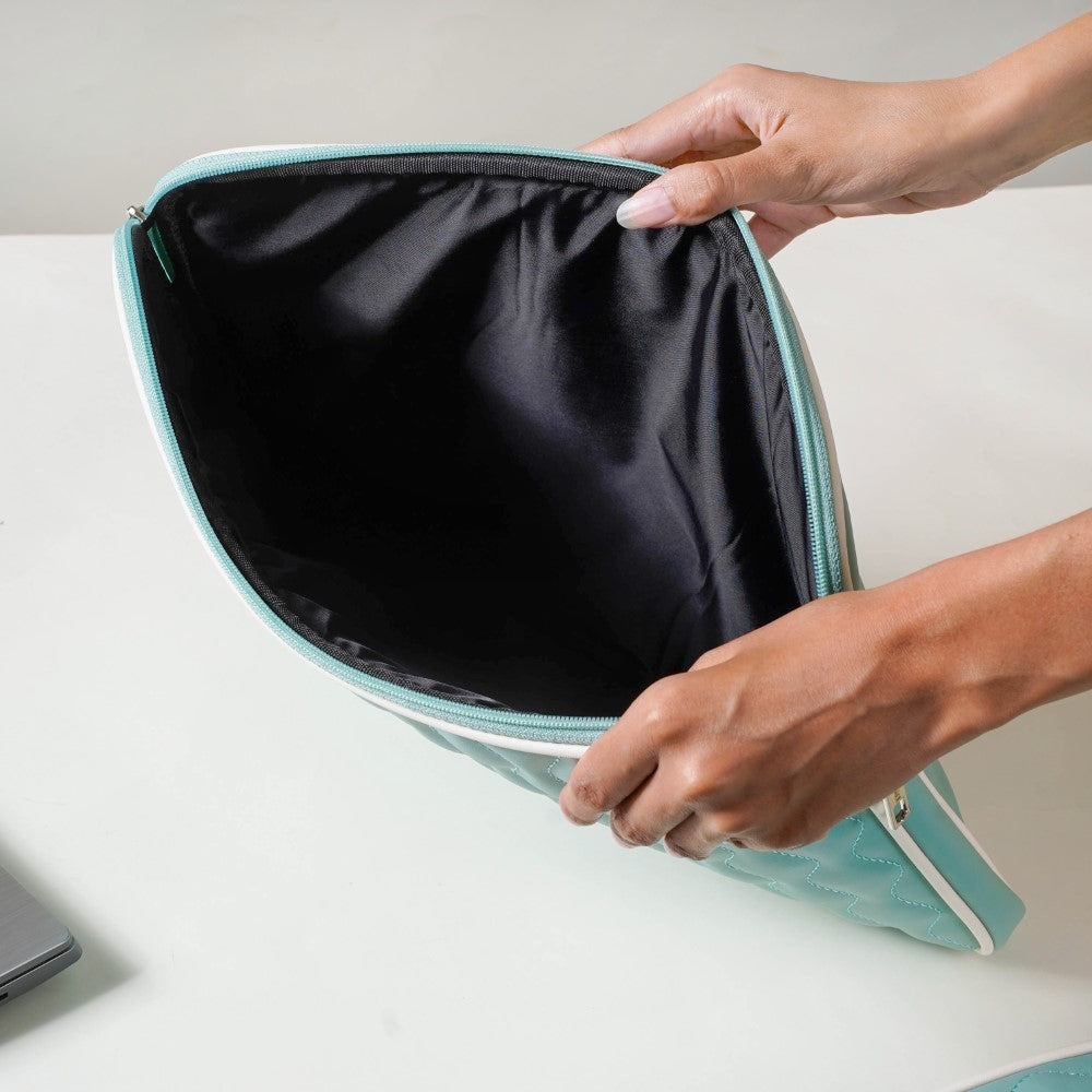 Designer Waterproof Laptop Sleeve Seagreen Nestasia
