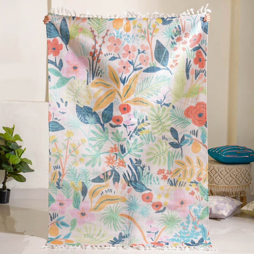 Floral Bliss Area Rug Carpet Nestasia
