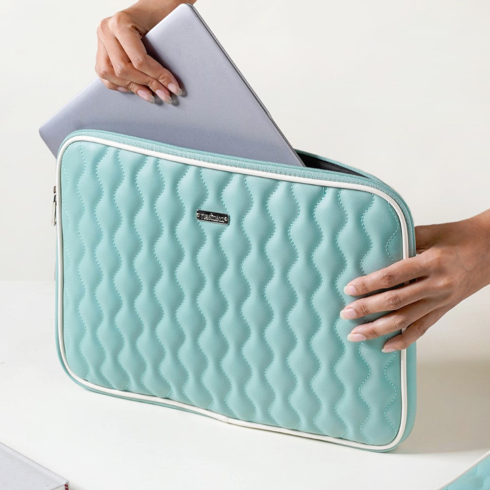 Designer Waterproof Laptop Sleeve Seagreen Nestasia