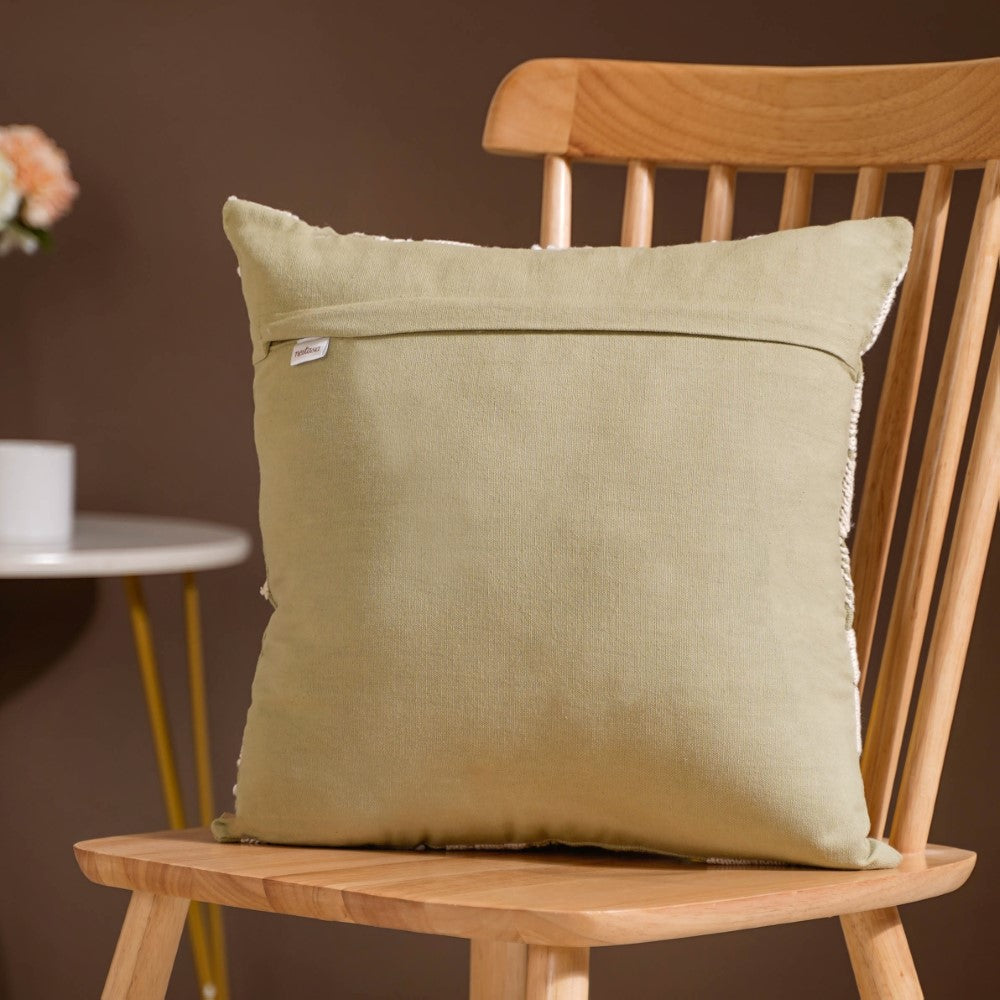 Fiore Sofa Cushion Cover Green 16x16 Inch Nestasia