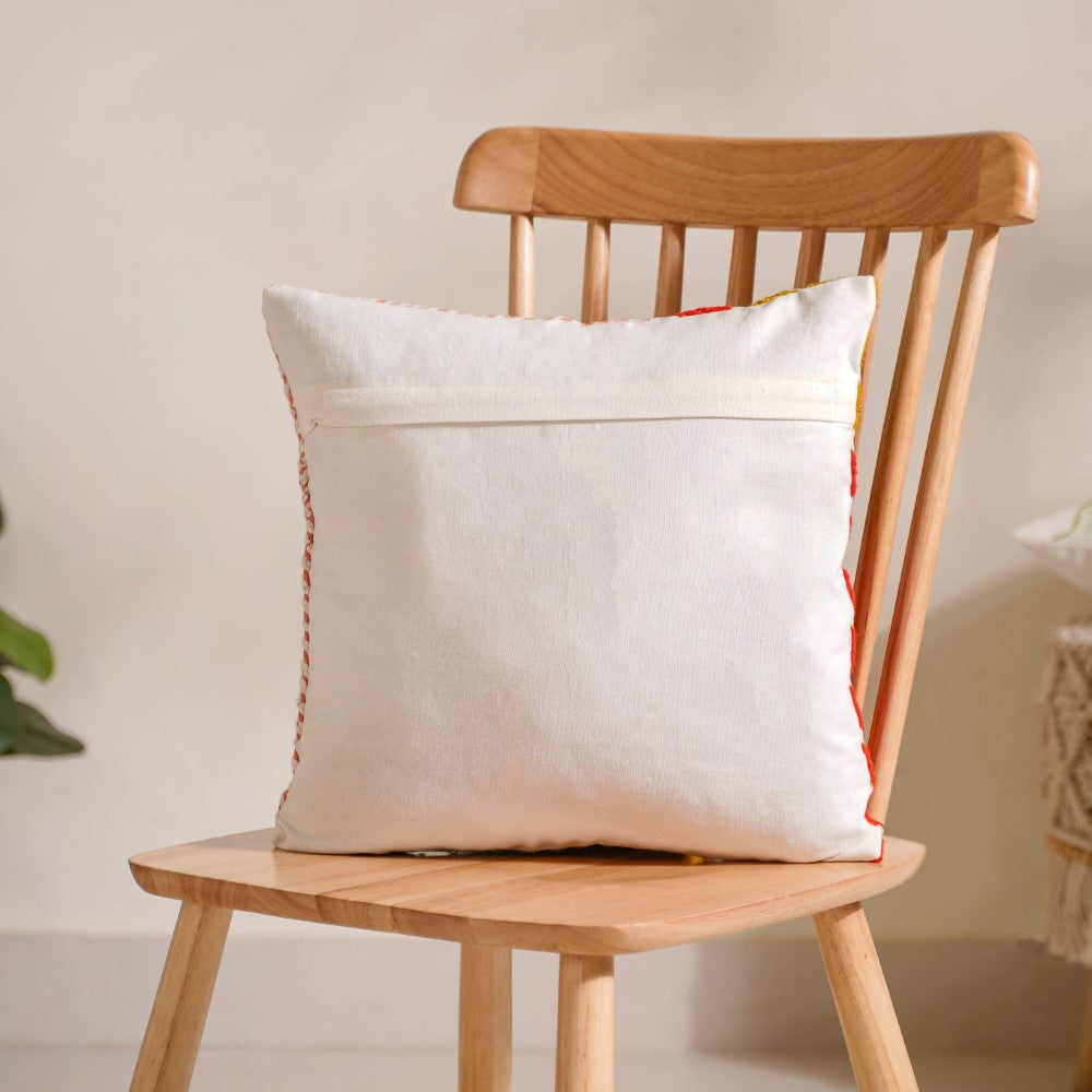 Abstract Multicoloured Cotton Cushion Cover 16x16 Inch Nestasia