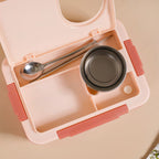 Bento Lunch Box With 4 Compartments Pink 1000ml Nestasia