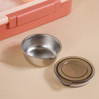 Bento Lunch Box With 4 Compartments Pink 1000ml Nestasia