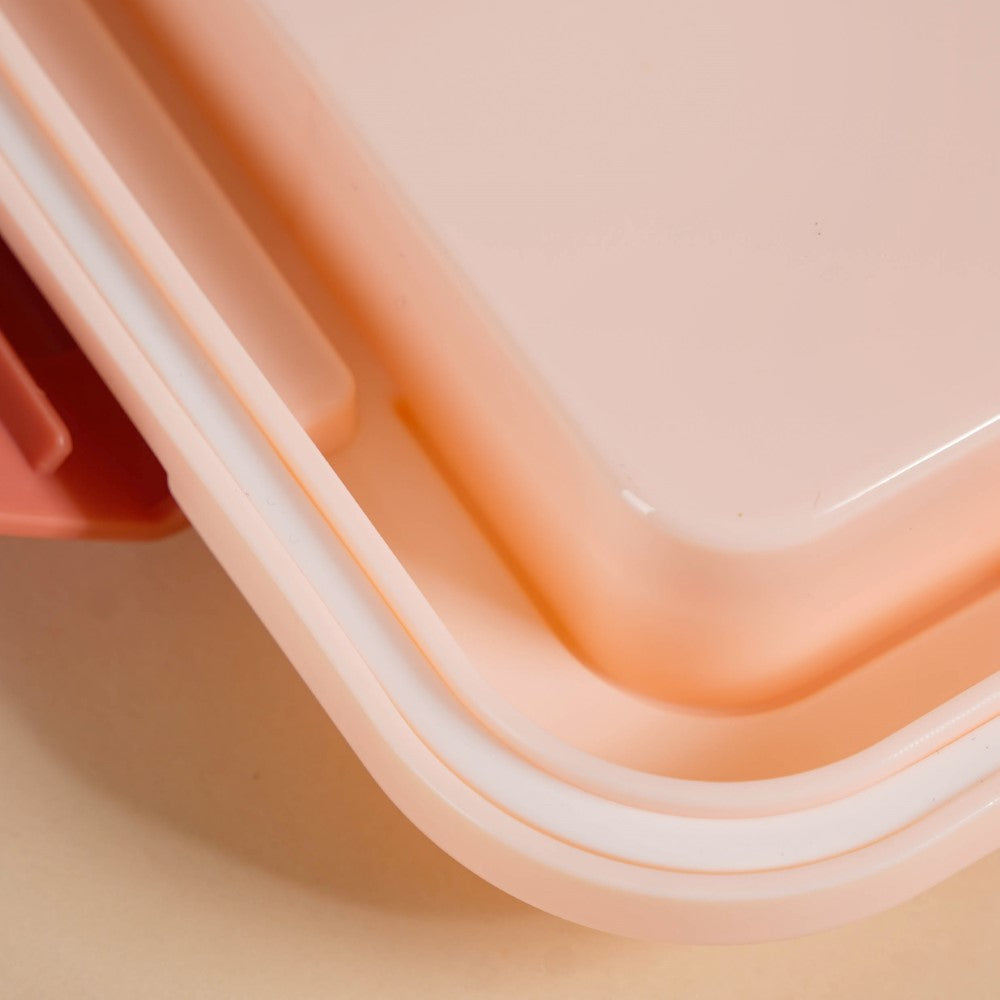 Bento Lunch Box With 4 Compartments Pink 1000ml Nestasia