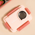Bento Lunch Box With 4 Compartments Pink 1000ml Nestasia