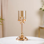 Crystal Flower Candle Holder Set Of 2 Nestasia