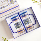 Sapphire Sipper With Straw Set Of 2 In Gift Box Nestasia