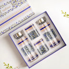 Bluebell Glass Bottle And Tumbler Gift Set Of 4 Nestasia