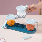 Spice Containers With Spoons Set Of 3 Blue Nestasia