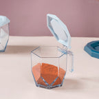Spice Containers With Spoons Set Of 3 Blue Nestasia