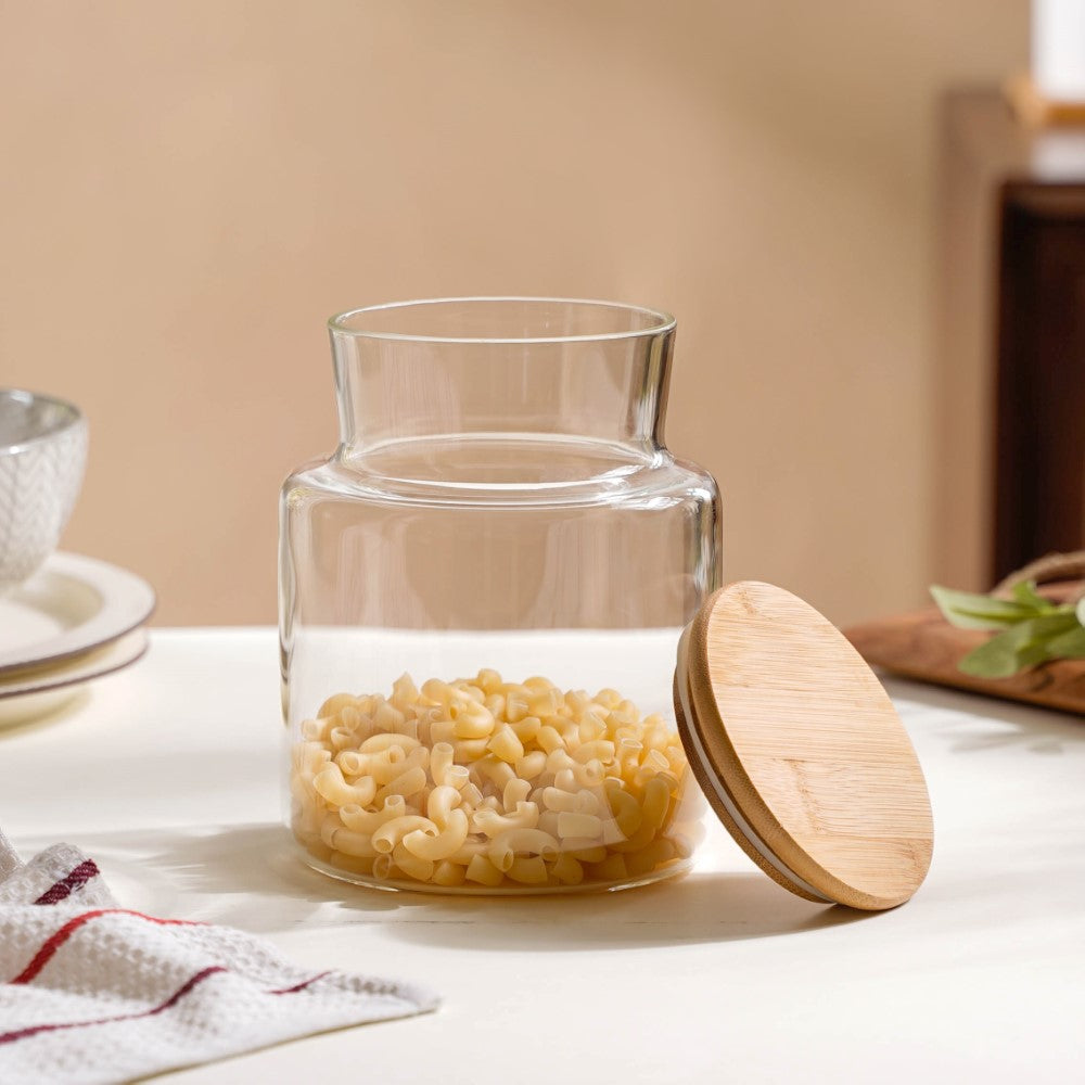 Clear Glass Airtight Container With Lid Small 1.2 L Nestasia