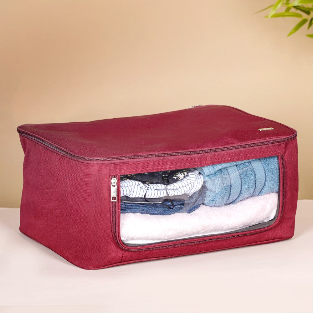 Clothes Storage Organiser Bag Set Of 2 Red Nestasia
