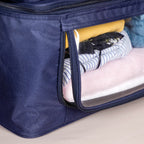Wardrobe Storage Organiser Bag Set Of 2 Blue Nestasia