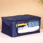 Wardrobe Storage Organiser Bag Set Of 2 Blue Nestasia