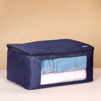 Wardrobe Storage Organiser Bag Set Of 2 Blue Nestasia