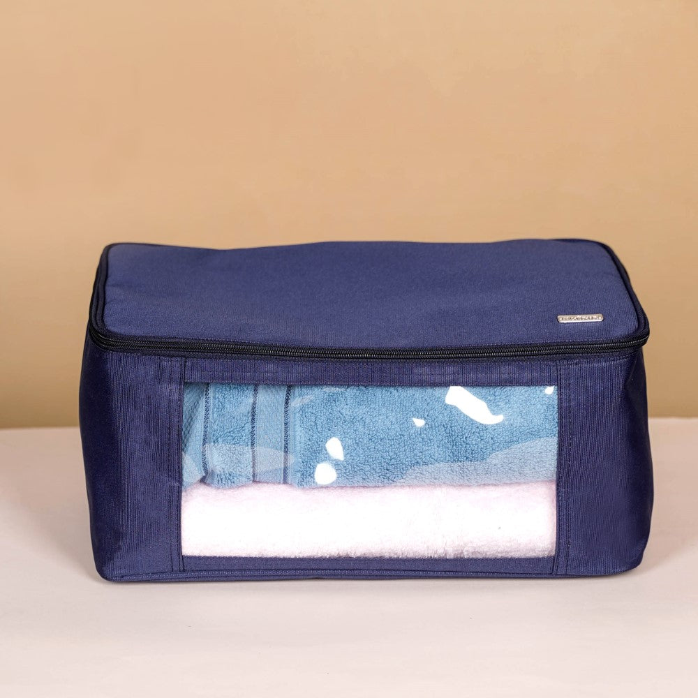 Wardrobe Storage Organiser Bag Set Of 2 Blue Nestasia