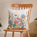 Garden Embroidered Cushion Cover 16x16 Inch Nestasia