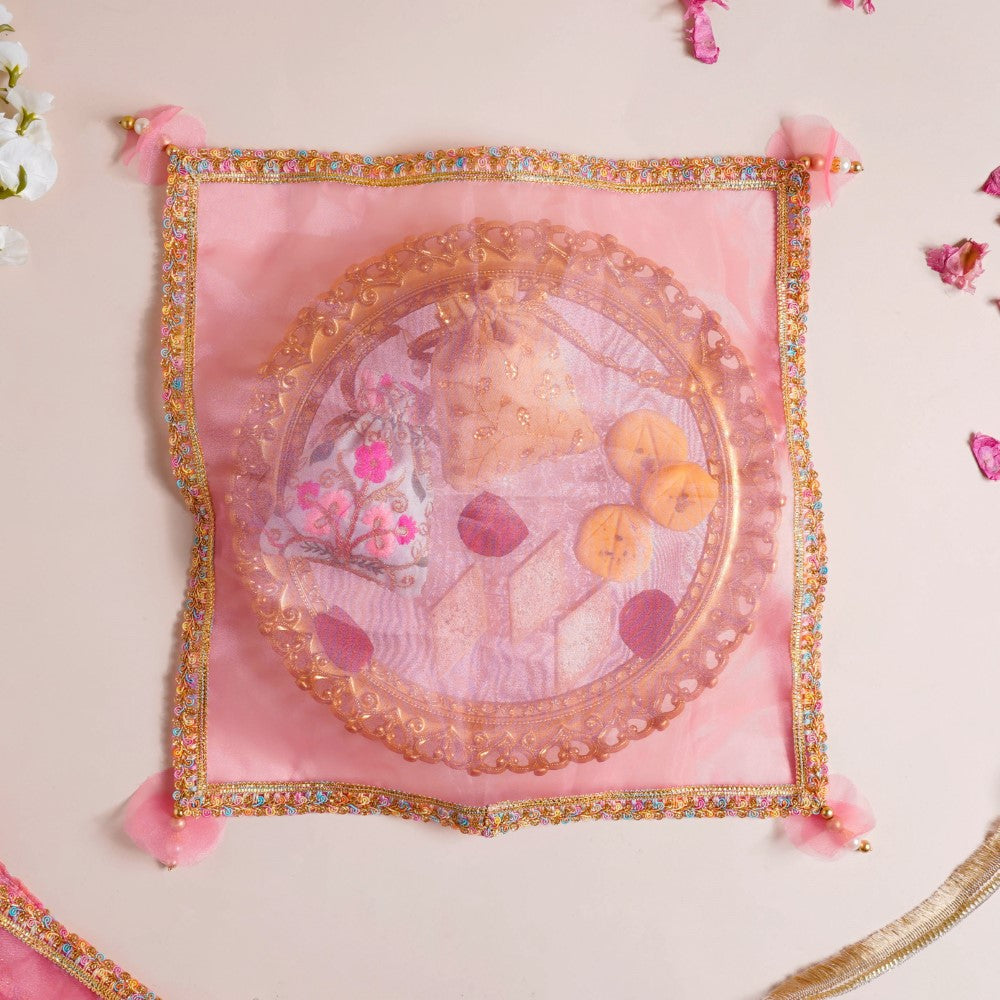 Tray Cover Pink Set Of 2 Nestasia