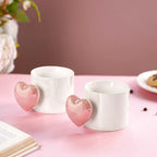 Balloon Heart Coffee Mug Pink Set of 2 330ml Nestasia